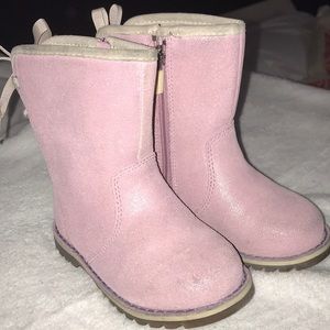 Ugg Pink purple metallic glitter toddler boots